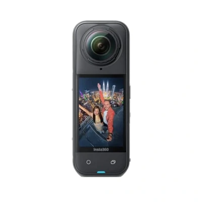 Immagine di Insta360 X5 Action Cam Impermeabile 360 in 8K, Superba Bassa Luce, Selfie Stick Invisibile, Obiettivi Sostituibili, Autonomia 3 ore, Cover Antivento, Stabilizzazione, Design con triplo Chip IA