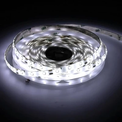 Immagine di JANDEI Striscia LED 5 m 12V per Esterno IP65, Luce Fredda 6000K, 300 LED, SMD2835, Luci Stagne 6W Basso Consumo, con Adesivo, Tagliabile ogni cm (Alimentatore non Incluso)