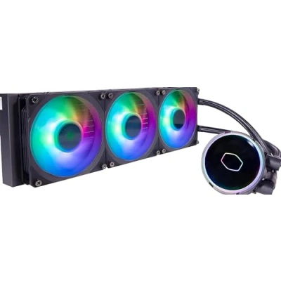 Immagine di Cooler Master MasterLiquid PL360 Flux Sistema di Raffreddamento a Liquido AIO per CPU, 3 Ventole 120 mm, Radiatore 360 Controller RGB Indirizzabile Gen2 Supporta AMD e Intel