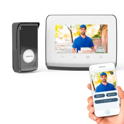 Immagine di somfy 1871229 Videocitofono V350 Connect Citofono connesso Schermo da 7 pollici Visione notturna Gestione delle visite remote tramite l&#039;app Protect Controllo fino a 5 apparecchiature