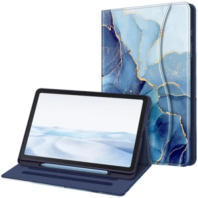 Immagine di FINTIE Custodia per Samsung Galaxy Tab S6 Lite 10.4&#039;&#039; 2024/2022/2020 (SM P620/P625/P613/P619/P610/P615) con S Pen Holder [SlimShell] Multi angli Leggero Morbida TPU Cover Case, Ocean