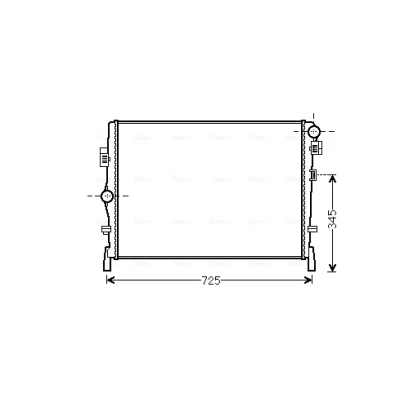 Immagine di PRASCO CR2105 Radiatore motore Alluminio 640 457 16 Alette di raffreddamento saldate FIAT: Freemont, DODGE: Journey MPV