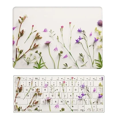 Immagine di Custodia per Macbook 12 pollici 2017 2016 2015 Pubblicazione Modello A1534 con display Retina, Copertina Rigida in Plastica Protettiva e Tastiera Cover, Floreale
