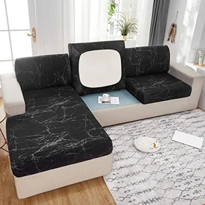 Immagine di Coprisedile per Divano con Penisola 3/4/2/1 Posti Elastico Federa Cuscino del Sedile Tinta Unita Alta qualità Copridivano Protezione ( Color : #10 , Size 1 seat (50