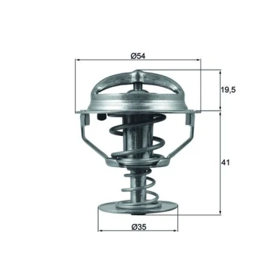 Immagine di MAHLE ORIGINAL TX 164 82D Termostato motore 82 54 con guarnizione FORD: FIESTA 5, Fusion Station Wagon, KA Hatchback