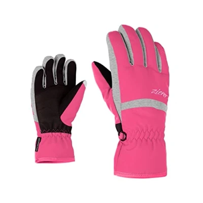 Immagine di Ziener Lejano As(r) Glove Junior Guanti da sci per bambini, 6,5 l, colore: rosa pop