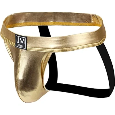 Immagine di JOCKMAIL 2020 CALDO Sexy Mens Jockstrap Slip Biancheria Intima Jock Strap per Uomo Intima, Oro, L