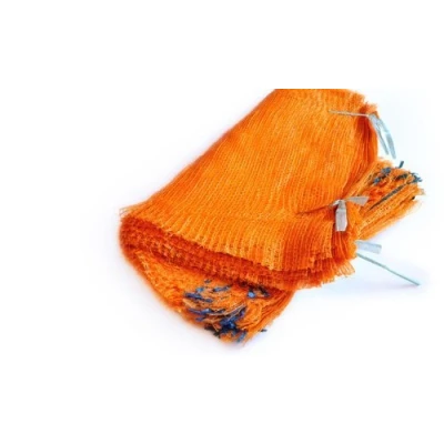 Immagine di 100 Orange net sacchi 40 cm x 60 15 kg con coulisse borse raschel mesh verdure tronchi legna da ardere