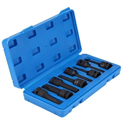 Immagine di KSTE Set Torx, 1/2 Torx Set, 8pcs 1/2&quot; Pollice unità Stella Socket Bit T30 T80