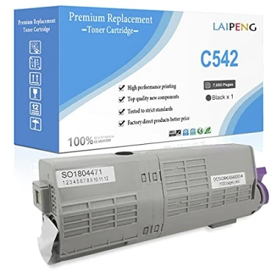 Immagine di Cartuccia di Toner Compatibile C542 C532 MC563 MC573 Nero 7000 Pagine per OKI Okidata C532dn C542dn MC563dn MC573dn Laser Colori Stampanti