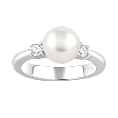 Immagine di SILVEGO Anello da Donna in Argento 925 con Vera Perla Bianca e Zirconia, LPS1496RW