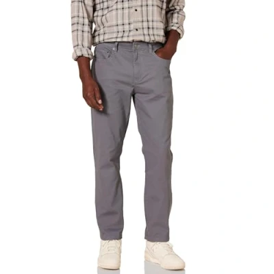 Immagine di Amazon Essentials Pantaloni in Twill Elasticizzati con 5 Tasche e vestibilità Sportiva (Disponibile nelle Taglie Big &amp; Tall) Uomo, Grigio Scuro, 36W / 34L