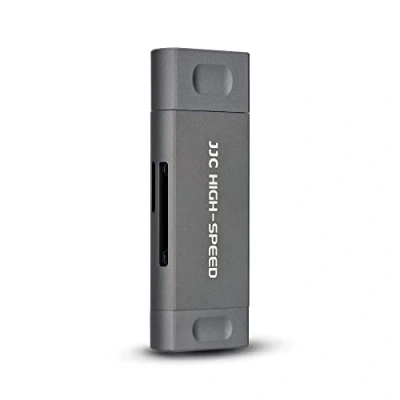 Immagine di JJC Lettore di schede memoria USB 3.1 3 in 1 per UHS II SDXC SDHC SD, MMC, RS MMCmicro, MMCmobile, miniSD, microSD, microSDXC, microSDHC e I, Windows MacOS Chrome Grigio