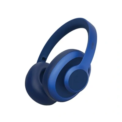 Immagine di Fresh &#039;n Rebel Clam Ace, Cuffie Bluetooth Over Ear con cancellazione attiva del rumore ibrida, 60 ore di riproduzione, Senza fili, Microfono ENC, ricarica rapida, controllo a pulsante (True Blue)