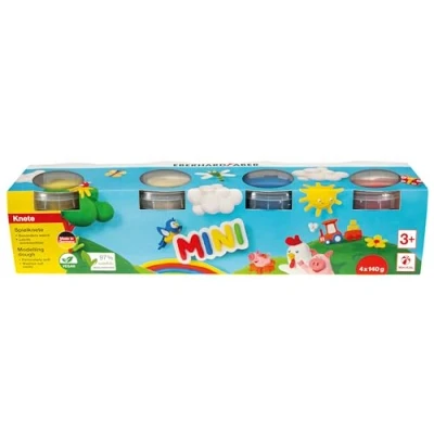 Immagine di Eberhard Faber 572506 Set di stucco 4 colori, 140 g ciascuno, per bambini in tazze richiudibili