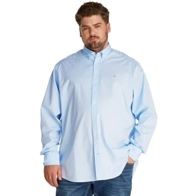 Immagine di Tommy Hilfiger FLEX Solid Shirt Camicia, Uomo, Taglia: 3XL, Sweet blue