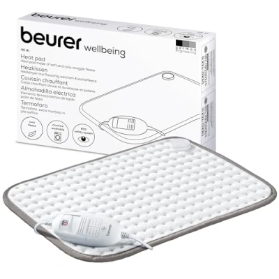 Immagine di Beurer Termoforo HK Limited Edition 2023, morbido pad termico a riscaldamento rapido con 3 livelli di temperatura e spegnimento automatico, lavabile in lavatrice 30, sistema sicurezza BSS