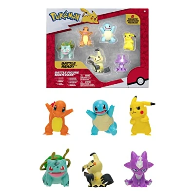 Immagine di Bandai Pokemon Set di 6 statuette con onda 3, Pikachu, Carapuce, Salameca, Bulbizarro, Mimiqui, Toxizap JW2684