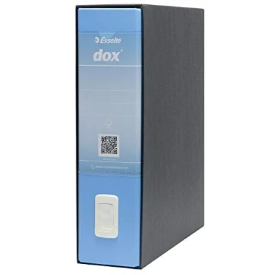 Immagine di Esselte Dox 1 Raccoglitore a Leva Formato Commerciale D8, A4, Azzurro, Confezione da 6 Pezzi