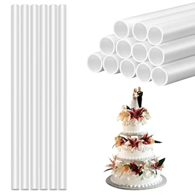 Immagine di Jinlaili 12PCS Pioli per torte Multipiano 30cm, Bastoncini Torta in Plastica Diametro 12mm, Supporto Riutilizzabili Bianco costruzione di a più livelli