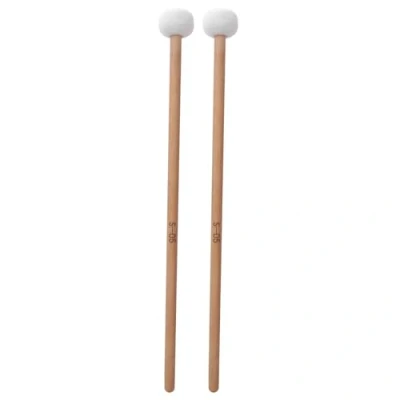 Immagine di 2 pezzi Timpani Mallet Stick Snare Drum con testa in feltro per rullante Marching Band