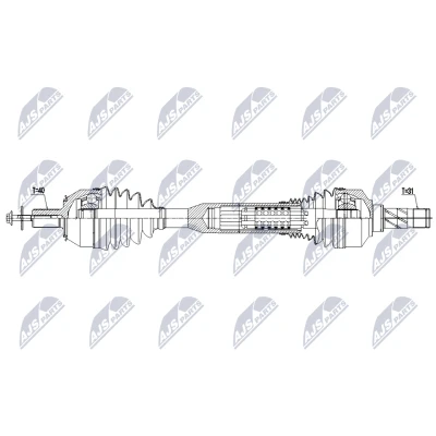 Immagine di NTY NPW VV 172 Albero motore / Semiasse Assale anteriore Sx 625mm Cambio manuale