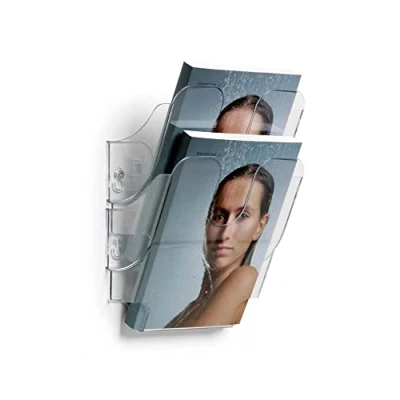 Immagine di Durable 1709013400 Flexiplus 2 A5, Espositore da Parete, per Documento Formato A5 verticale, Comparti, 180x250x105 mm, Trasparente