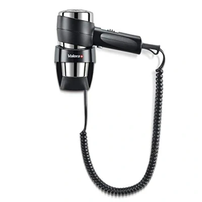 Immagine di Valera Action Super Plus 1200, asciugacapelli con supporto murale per alberghi e strutture ricettive, 1200 watt, Nero/Cromo