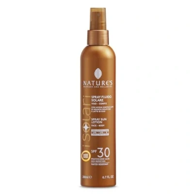 Immagine di Nature&#039;s iSolari, Protezione Solare Spray Trasparente SPF 30, Corpo, Rapido Assorbimento, Resistente All&#039;Acqua, 200 ml