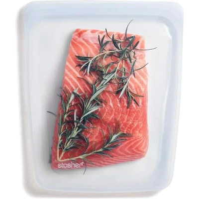 Immagine di Stasher Sacchetto per alimenti riutilizzabile, in 100% silicone, trasparente, 2 litri