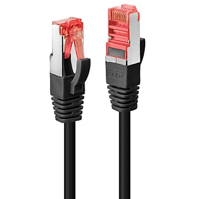 Immagine di LINDY 47776 RJ45 cavo di rete, patch CAT 6 S/FTP 0.50 m Nero 1 pz.