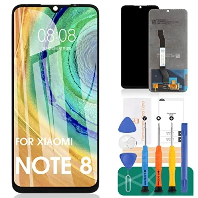 Immagine di Per Xiaomi Redmi Note 8 Display LCD Sostituzione Dello Schermo M1908C3JH, M1908C3JG, M1908C3JI Touch Digitizer Kit di Riparazione (Nero, Senza Cornice)