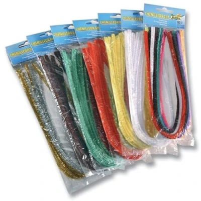 Immagine di folia 100 pezzi assortiti in 10 colori, diametro 8 mm e 50 cm di lunghezza, ideali per bambini il fai da te la creazione animali, figure altre forme