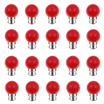 Immagine di G45 Lampadina LED 1.5W Colore con Attacco B22, 150LM, 360 Angolo a Fascio, Impermeabile per Interni ed Esterni, Decorazione Feste, Natale, Matrimoni, Non Dimmerabile, Confezione da 20