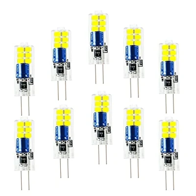 Immagine di OUGEER Confezione da 10 Risparmio Energetico G4 2W Lampadina a LED,12 SMD 2835, Bianco freddo 6000K, 200LM, AC 220 240V, 20W LED Lampadine