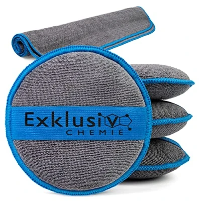 Immagine di Exklusiv Chemie® Spugna per lucidare a mano Applicator Pad microfibra Applicazione di polacco, cera e prodotti la cura morbida in (4)