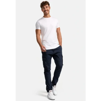 Immagine di Indicode Uomini Alex Cargo Pants Pantaloni in Cotone con 6 Tasche Navy XL