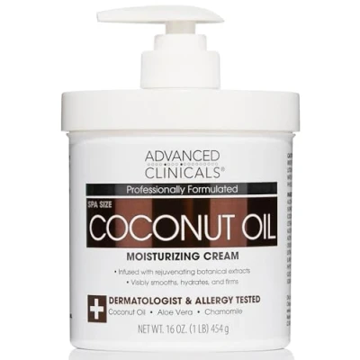 Immagine di Advanced Clinicals Coconut Moisturizing Cream 16oz by