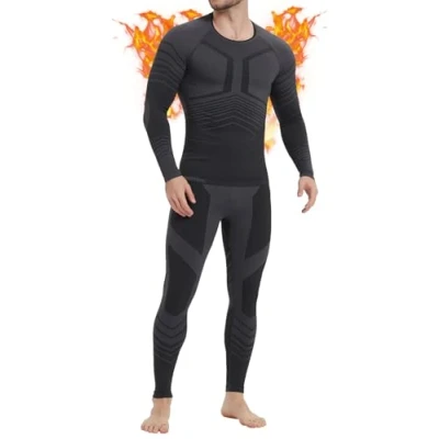 Immagine di MEETWEE Biancheria Intima Termica Invernale da Uomo Intimo Termico Traspirante Asciugatura Rapida Set Autunno e Inverno attività Outdoor Sci Basket Running Warm