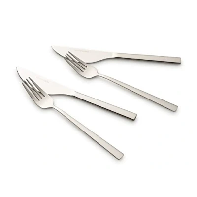 Immagine di ECHTWERK EW PK 2201 Set di Posate per Pizza, 4 Pezzi 2 Persone, in Acciaio Inossidabile, Argento