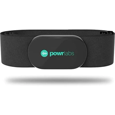 Immagine di Powr Labs Fascia Cardio Toracica, Cardiofrequenzimetro con Toracica Cardiaca ANT+, Sensore di Frequenza Compatibile App Strava Garmin Wahoo Polar Peloton iFit