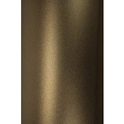 Immagine di Netuno 10x carta metallizzata marrone formato A5 148 x 210 mm 120g Majestic Medal Bronze colorata con superficie perlescente per biglietti augurali partecipazioni inviti decorazioni