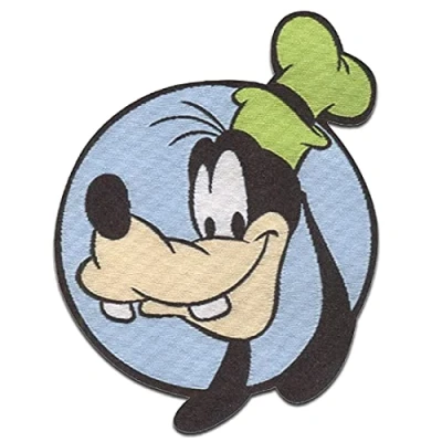 Immagine di Mickey Mouse Goofy Toppe termoadesive Patch Toppa ricamate, misura: 6,5 x 7,1 cm