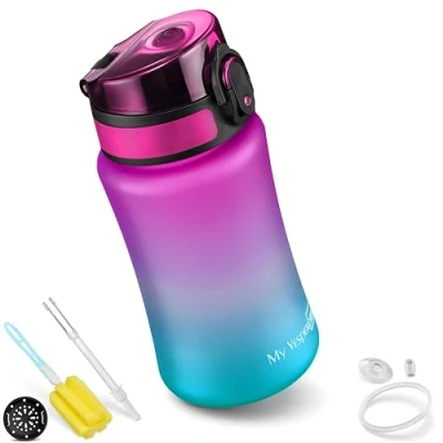 Immagine di My Vesperbox Minny borraccia per bambini a prova di perdite, 350 ml, 500 750 con cannuccia o colino, leggera in Tritan, senza BPA, asilo, scuola
