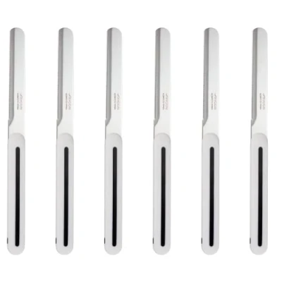 Immagine di Arcos Serie B Line Set di 6 Coltelli da tavola colazione Lama seghettata in acciaio inox NITRUM 100 mm Manico polipropilene Colore bianco