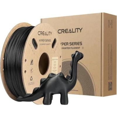 Immagine di Filamento PLA Hyper in Fibra di Carbonio Ufficiale Creality Nera 1KG, per Stampanti 3D la Stampa Ad Alta Velocità, Liscio, Precisione Dimensionale +/ 0,03 mm, 2,2 lbs/spool