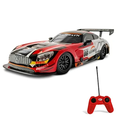 Immagine di Mondo Motors, MERCEDES AMG GT3, Modello in Scala 1: 24, fino a 8 km/h di Velocità, Auto Giocattolo per Bambini 63365