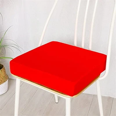 Immagine di Cuscino per Sedia in Memory Foam, Treers Cuscini Sedie Quadrati ? Supporto e Stabilità Perfetti Rivestimento Lavabile da Ufficio a rotelle (Rosso,50x50x8cm)