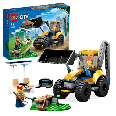 Immagine di LEGO 60385 City Scavatrice Per Costruzioni, Escavatore Giocattolo Con Minifigure, Giochi Bambini E Bambine Da 5 Anni, Idea Regalo Di Compleanno