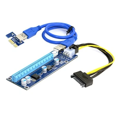Immagine di Chenyang Adattatore per scheda Riser da PCI Express X1 a X16 GPU con cavo di alimentazione USB 3.0 e SATA